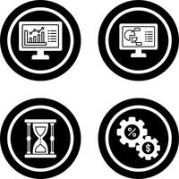 Graph und Kuchen Diagramm Symbol vektor