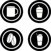 Kaffee Becher und Frappé Symbol vektor