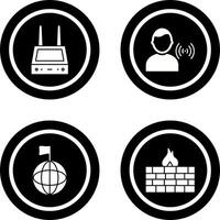 Router und Signal Symbol vektor