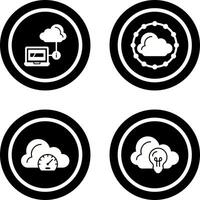 Laptop und Wolke Symbol vektor