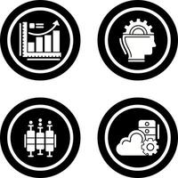 Wachstum Diagramm und Maschine Lernen Symbol vektor