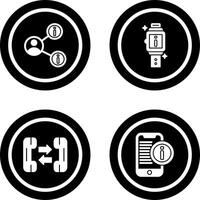 Teilen und Smartwatch Symbol vektor