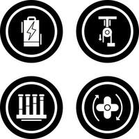 Batterie und Pully Symbol vektor