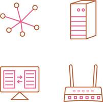 Internet und Server Netzwerk Symbol vektor