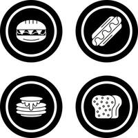 Sandwich und Hotdog Symbol vektor