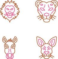 Löwe und Gepard Symbol vektor