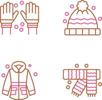 Winter Handschuhe und Winter Hut Symbol vektor