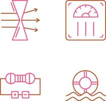 Dispersion und Gewicht Rahmen Symbol vektor