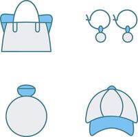 Tasche und Ohrringe Symbol vektor