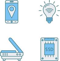 Geographisches Positionierungs System und Clever Energie Symbol vektor