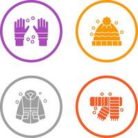 Winter Handschuhe und Winter Hut Symbol vektor