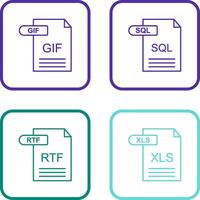 gif und sql Symbol vektor