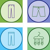 Hose und kurze Hose Symbol vektor