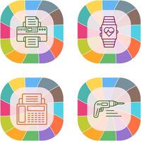 Smartwatch und Drucker Symbol vektor