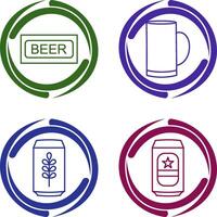 Bier Zeichen und Bier Becher Symbol vektor