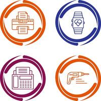 Smartwatch und Drucker Symbol vektor