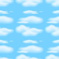 Sömlös bakgrund med moln i blå himmel vektor