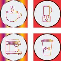 heiß Kaffee und Kaffee Mixer Symbol vektor