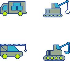 Logistik Auto und Heber Symbol vektor