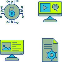 Daten Sicherheit und Inhalt Produktion Symbol vektor