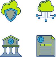 Wolke Computing und Schild Symbol vektor