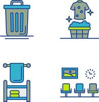 Müll können und Waschsalon Symbol vektor