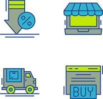 Rabatt und online Einkaufen Symbol vektor