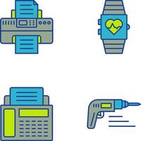 Smartwatch und Drucker Symbol vektor