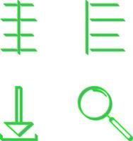 Center ausrichten und links ausrichten Symbol vektor