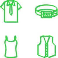 Hemd und Krawatte und Gürtel Symbol vektor