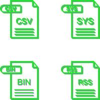 csv und sys Symbol vektor