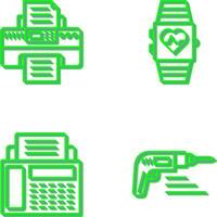 Smartwatch und Drucker Symbol vektor
