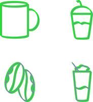 Kaffee Becher und Frappé Symbol vektor