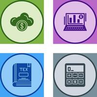 Wolke Computing und Bar Diagramm Symbol vektor