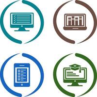 online Checkliste und online Bibliothek Symbol vektor