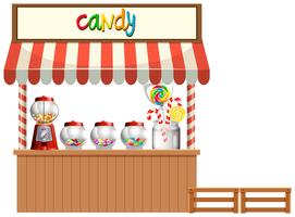 Candy Stall vit bakgrund vektor