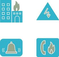 Verbrennung Gebäude und Elektrizität Achtung Symbol vektor