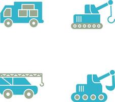 Logistik Auto und Heber Symbol vektor