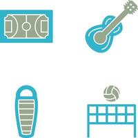 Fußball und Gitarre Symbol vektor