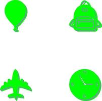 Ballon und Tasche Pack Symbol vektor