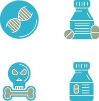 DNA und Tablets Symbol vektor