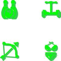 Bowling und Hoverboard Symbol vektor