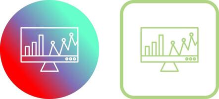 online Statistiken Symbol Design vektor