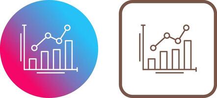 bar Diagram ikon design vektor