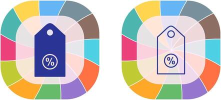 einzigartig Rabatt Etikett ii Symbol Design vektor