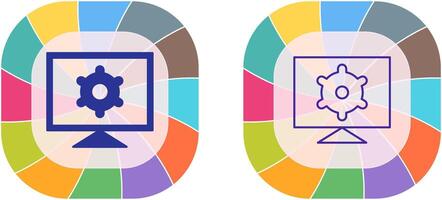 dator inställningar ikon design vektor