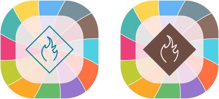 Achtung von Flamme Symbol Design vektor