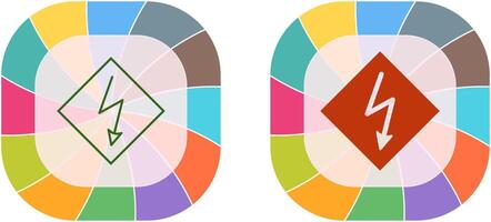 Hochspannungs-Icon-Design vektor