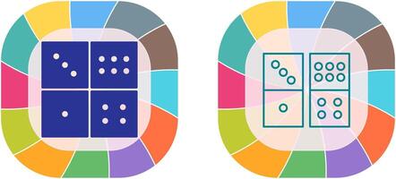 Domino Spiel Symbol Design vektor