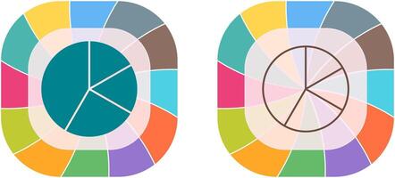 Kreisdiagramm-Icon-Design vektor